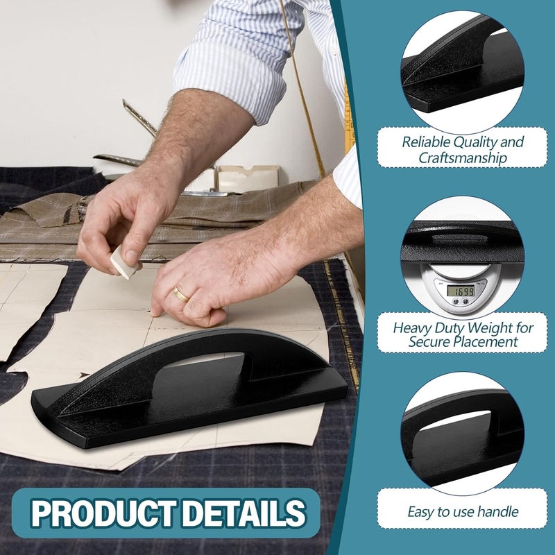 Zonon 2 Pack Fabric Pattern Weights for Sewing Heavy Duty Cast Iron Cloth Weights for Pattern Cutting Sewing Accessories - Image 4